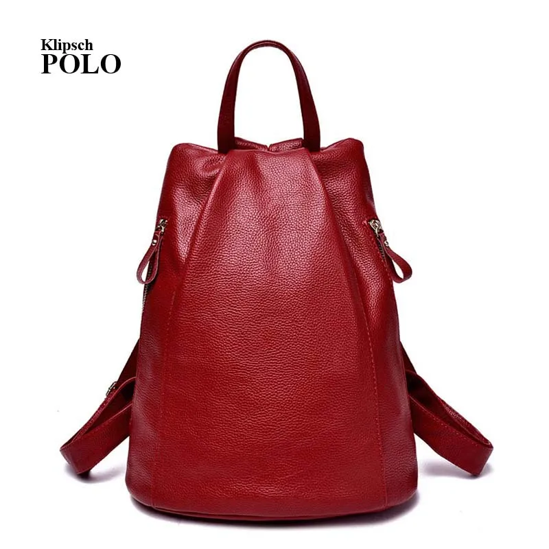 Black Backpack Women Genuine Leather Backpack School Bags Lady Fashion Travel Shoulder Bag Designer backpacks for