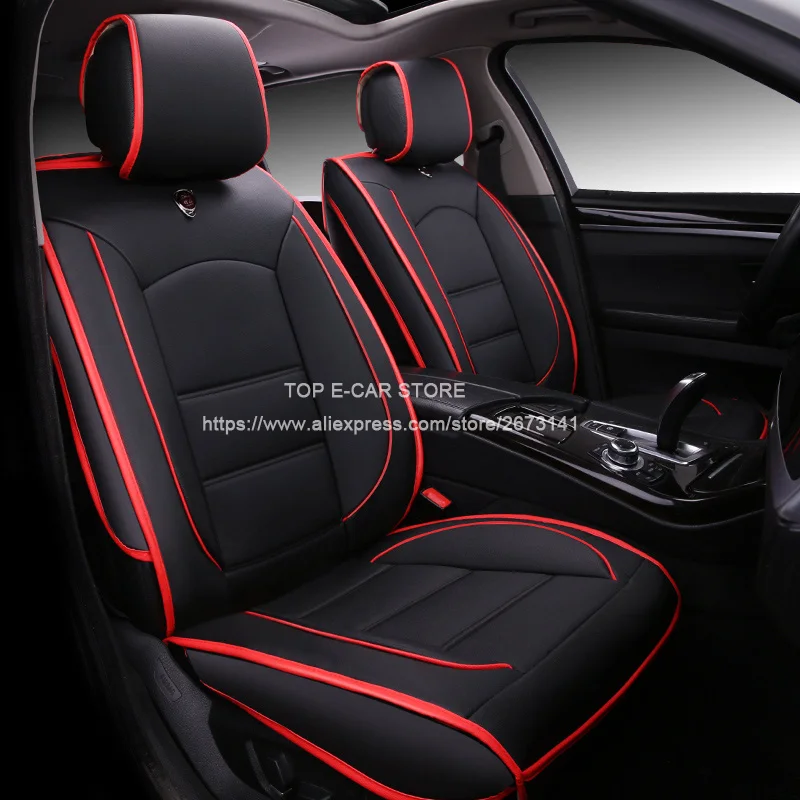 (Only 2 front) Luxury leather car cushion seat cover universal for Skoda Rapid Fabia Superb car-styling car-detector  heater