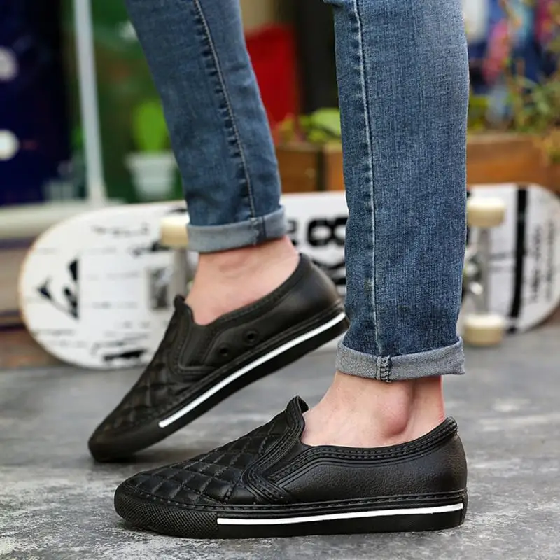 

New Unisex Men Casual Plaid Loafers Shoes Comfortable EVA Lightweight Flats Shoes 5 Colors Couples favorite