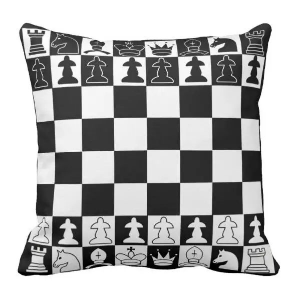 

Quirky International Chess Board Cushion Cover Decorative Chess Game Throw Pillow Case Funny Gifts for Chess Lover Decor Gifts