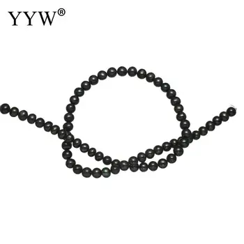 

Cultured Potato Freshwater Pearl Beads black Grade AAA 6-7mm Approx 0.8mm