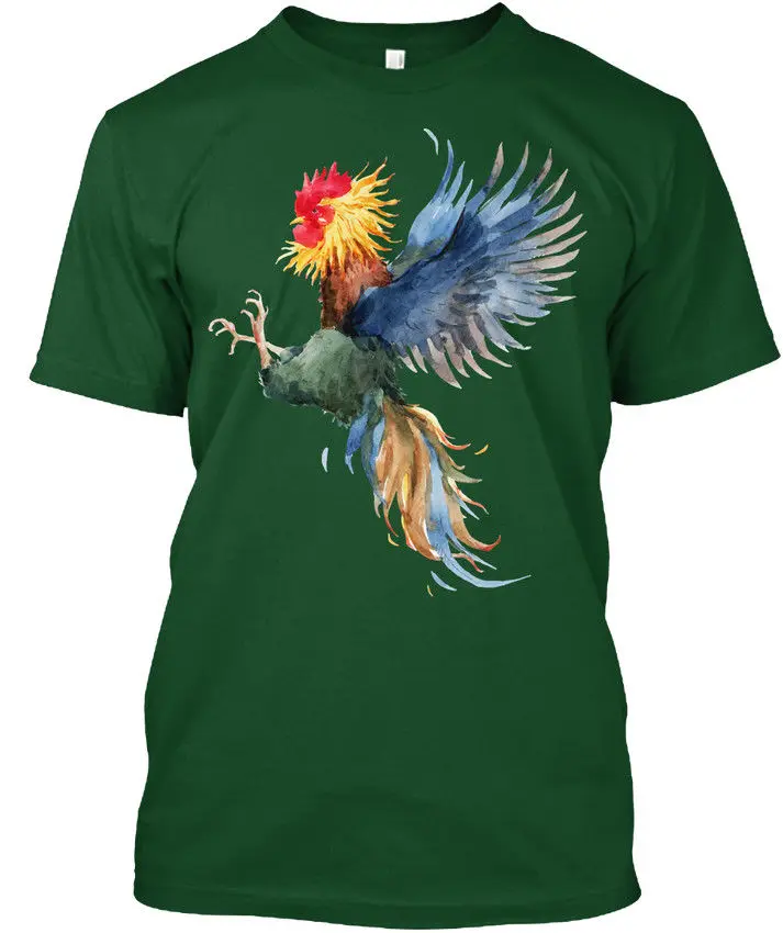 

Watercolor Chicken Rooster New Popular Tagless Tee T-Shirt