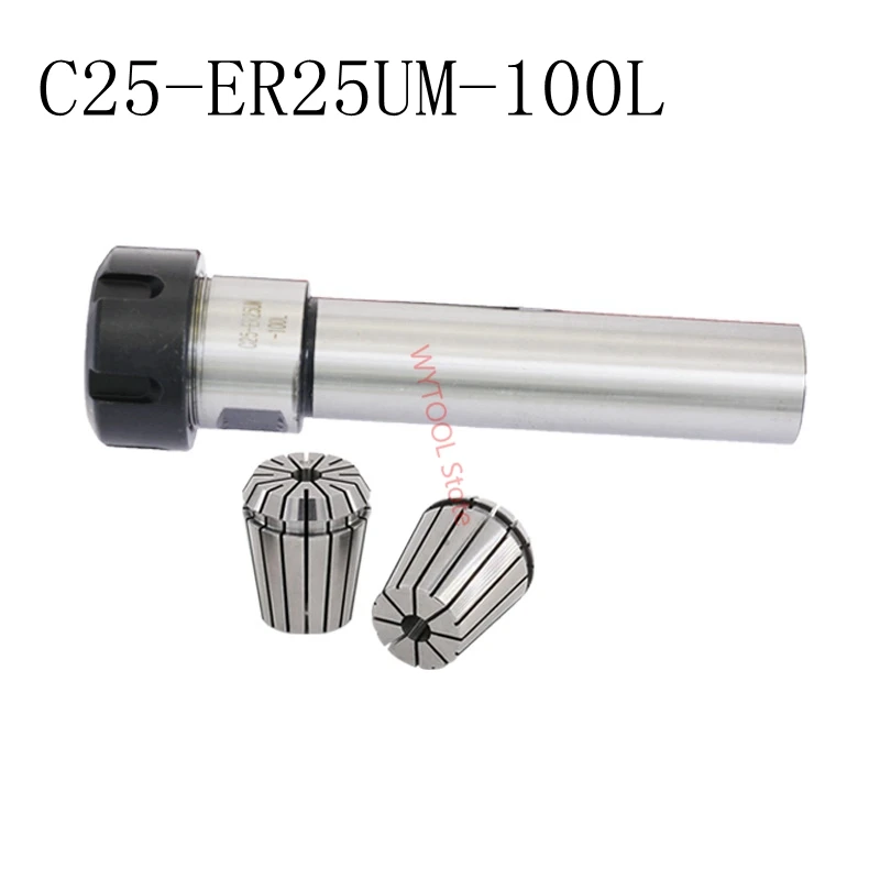 

1 set of C25-ER25-100L 150L chuck holder extension rod / rod straight shank with chuck, ER25 16PCS for CNC milling