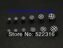 2015 Checker Дизайн беруш акрил седло размеры Подвески разные размеры 4 мм-12 мм много оптовая пирсинг ювелирные изделия DHL бесплатная доставка