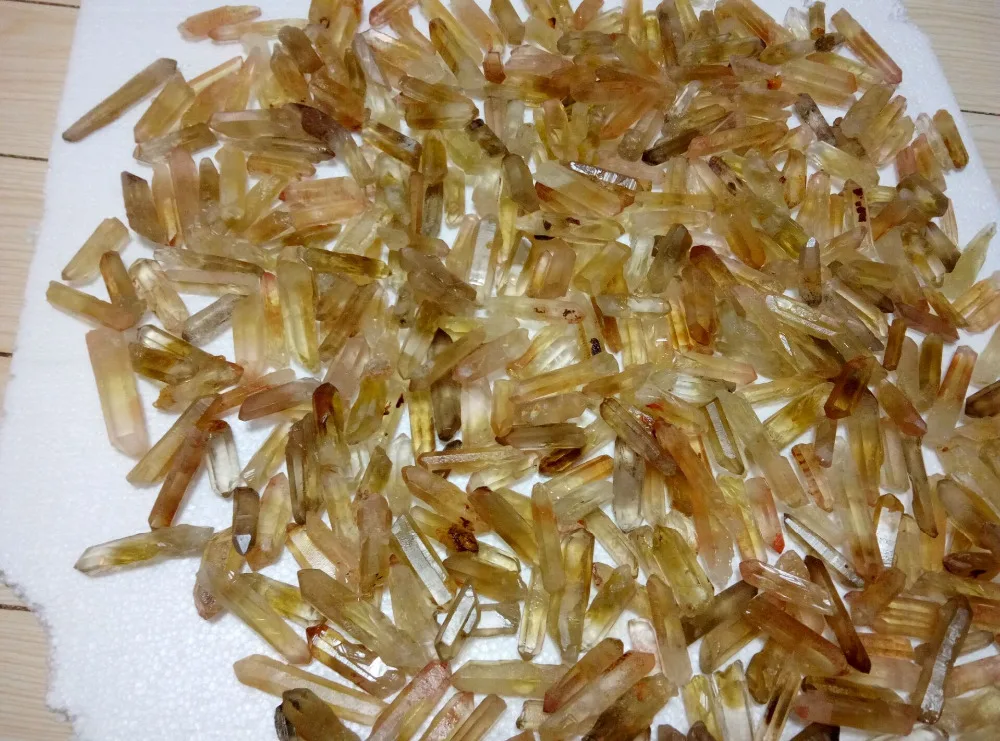 

1/4lb Natural Citrine Lemurian Seed Quartz Crystal Point Specimen