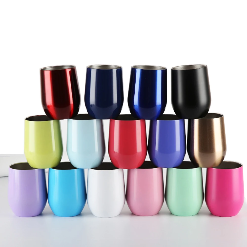 

12oz Stainless Steel Vacuum Wine Glasses Coffee Cup with Handle Double Wall Vacuum Insulated Coffee Cup Mug
