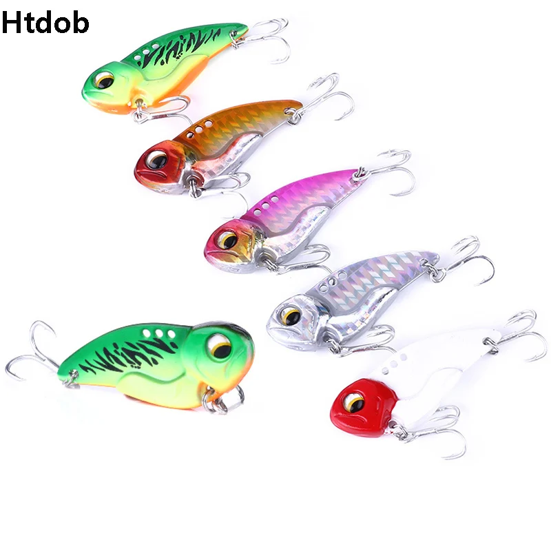 

5Pcs VIB Fishing Lure 5cm 20g jigbait Hard Bait metal Spoon Spinner Sinking bounce artificial bait leurre de peche metal vib