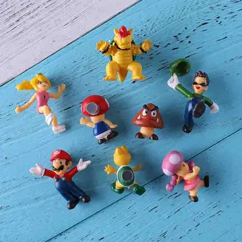 

8/19pcs 2019 New Arrival 3D Super Mario Bros Fridge Magnets Message Sticker Adult Boy Children Toy Birthday Gift Fridge sticker