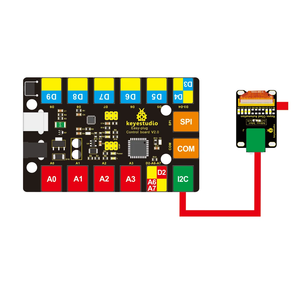 Новинка! Keyestudio RJ11 EASY plug 128x64 OLED модуль для Arduino пара