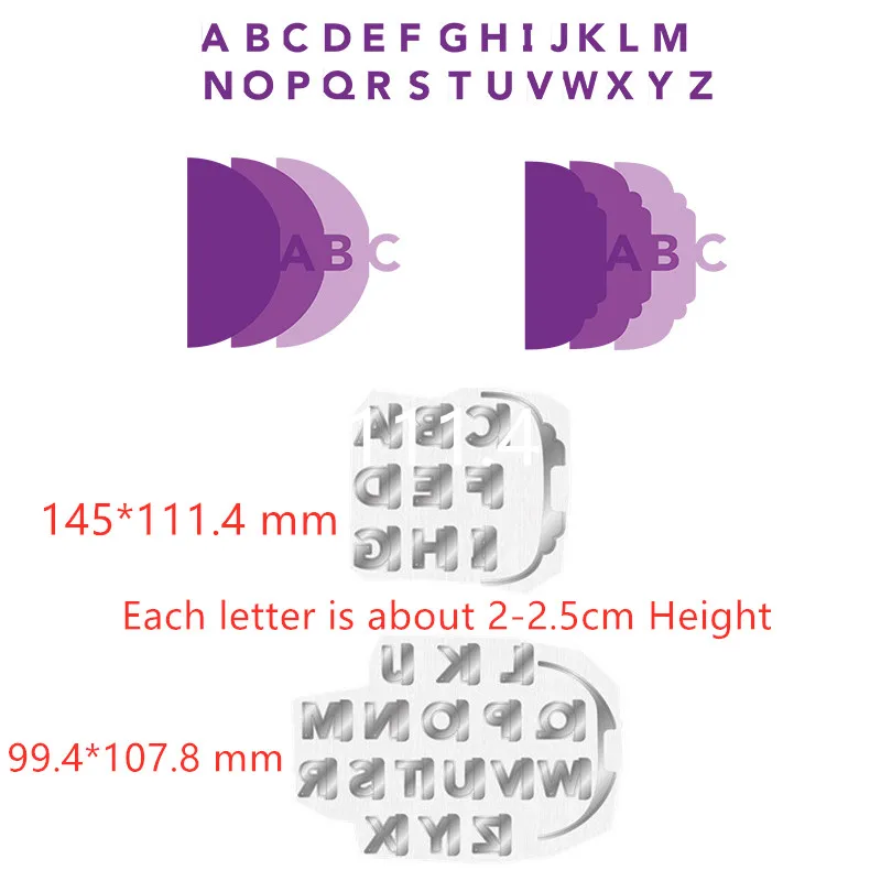 2 стиля каскадные алфавиты металлические режущие штампы для DIY скрапбукинга изготовление бумажных открыток принадлежности для рукоделия Новые шаблоны штампов - Цвет: Picture 2