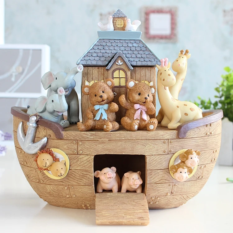 

Animal Boat Elephant Bear Furnishing Birthday Gift Home Decorations Living Room decor noah's ark For Home Decoration Accessories