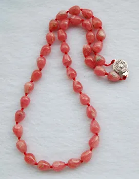 

Free Shipping Natural Rhodochrosite Guttate Shape Beads Necklace Women Jewelry accessories weddings parties birthday gift