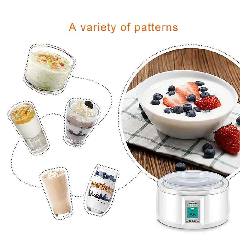  220V 1.5L Automatic Yogurt Maker Machine Constant Temperature Kitchen Tools Split Cup Fermentation 