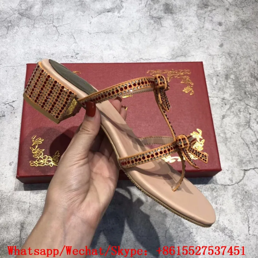 Zapatos Mode Maultiere Schmetterling Schuhe Platz Slip Sommer Design Frauen Hausschuhe High Show Frau Mujer Sandalen Heels As Strass knoten Auf Oa4qxw