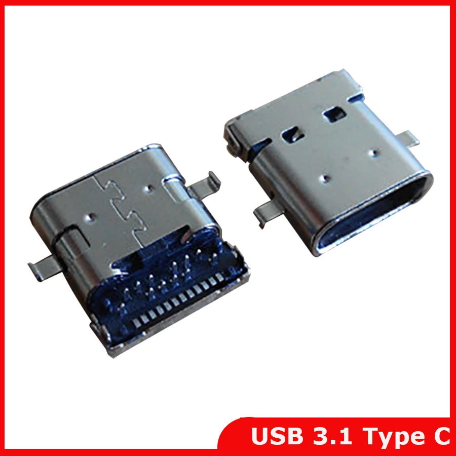 

10pcs/lot New  USB 3.1 Type C USB Female Jack C USB Power Connector Charge Dock port Plug