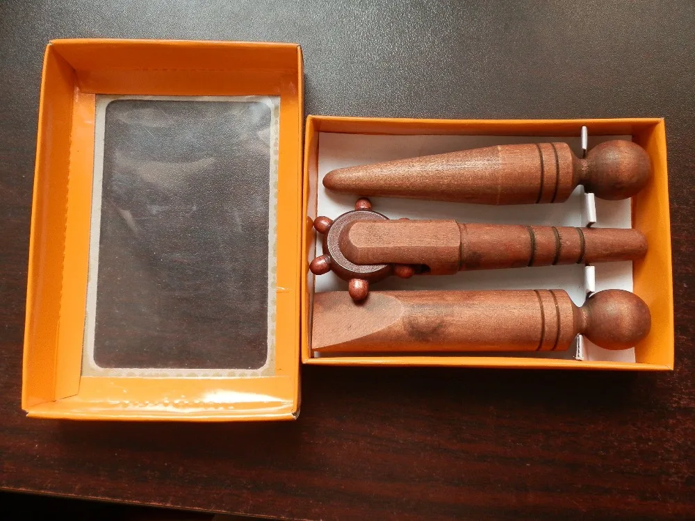 

South Korean wood acupuncture & massage stick, massager, foot massager massage stick, 3 in 1set