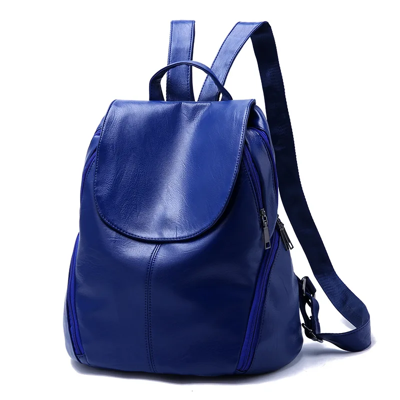 

Women backpack ladies soft pu leather backpack female solid large capacity student backpack school bags Casual Daypacks small