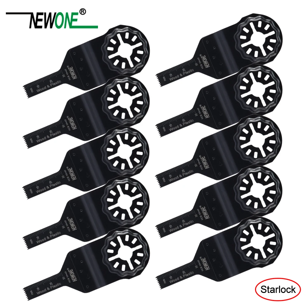 NEWONE oscillating tool accessories 10mm Starlock HCS saw blades for Fein Bosch Wood Cutting Kit multitool