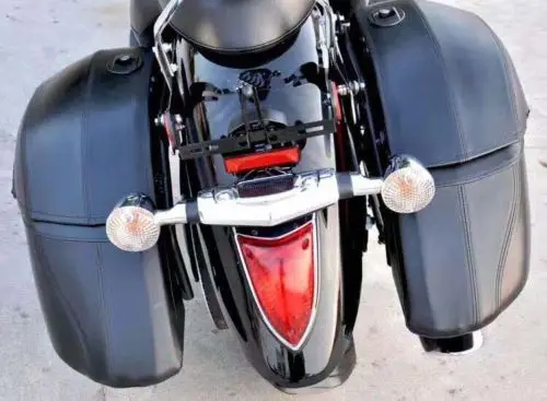

2 Pcs Black Universal Motorcycle Cruiser Hard Trunk SaddleBags Luggage Saddle Bag Case for Yamaha Suzuki Kawasaki Honda New