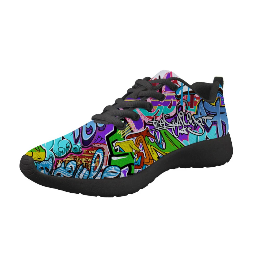 

Customized Graffiti Print Breathable Outdoor Men Shoes Casual Comfortable Sneakers For Men Zapatillas De Hombre Plus Size