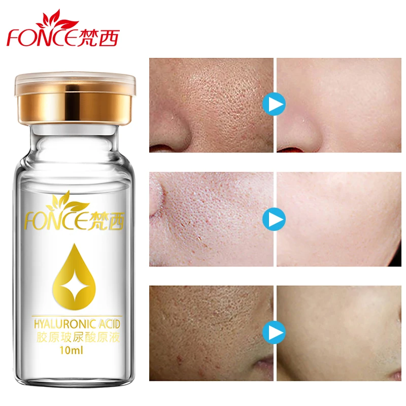

Fonce Korea Collagen Hyaluronic Acid Face Serum 10ml Moisturizing Whitening Essence Shrink Pore Anti-aging Dry skin Care New