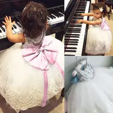 Кружевное детское шифоновое платье-пачка подружки невесты на свадьбу, торжественное платье, платья