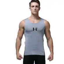 Quick-drying Running Training Sleeveless Shirts PRO men sports vest wicking tights Football Basketball Training Fitness GYM VEST