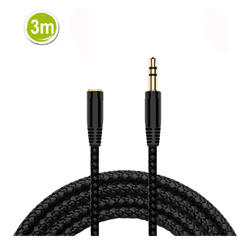 

For Computer iPhone Player Car AUX Cable Headphone Extension Cable 3.5mm Jack Male to Female Aux Cable 3.5mm Audio Extender Cord