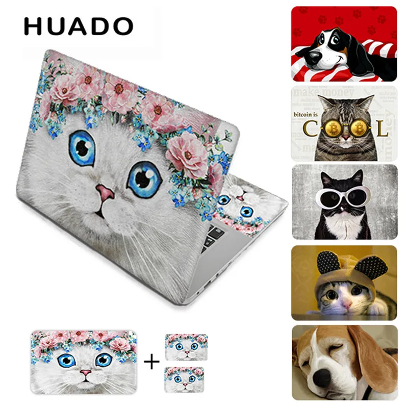 Cute cat pattern sticker for 15inch laptop skin removable 17 13 14 notebook stickers PC decal for xiaomi pro/mac air/Toshiba/HP