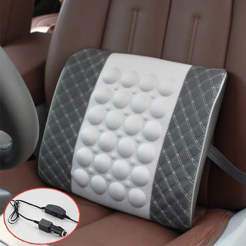 12 V массажный Поясничный подушки сиденья автомобиля для Защитные чехлы для сидений, сшитые специально для Volkswagen Polo VW Polo Passat B6 B5 B7 B8 Гольф 4 7 5 Tiguan Touran T5 T4 Jetta(Фольксваген Джетта - Название цвета: Серый