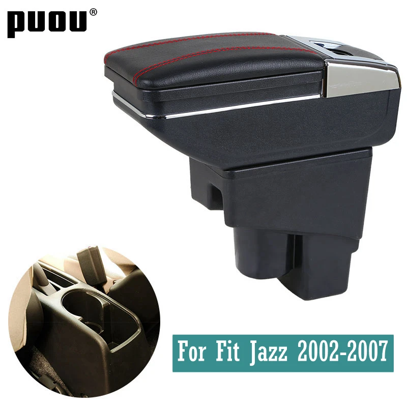 

Arm Rest For Honda Fit Jazz 2002-2007 Hatchback Armrest Center Centre Console Storage Box with USB Charging