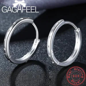 GAGAFEEL 100% Real 925 Sterling Silver Circle Hoop Earrings Fashion Jewelries for Women Female High Quality GAGAFEEL 100% Real 925 Sterling Silver Circle Hoop Earrings Fashion Jewelries for Women Female High Quality