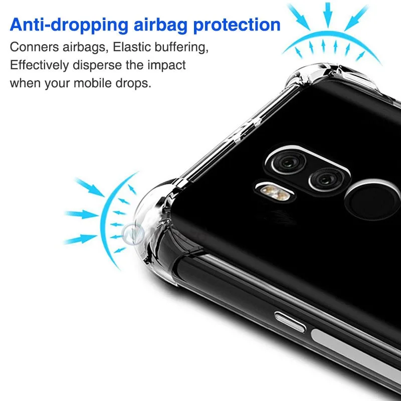 Phone Case Phone Protector Cover For LG G7 V50 ThinQ etc. TPU Transparent soft back cover case