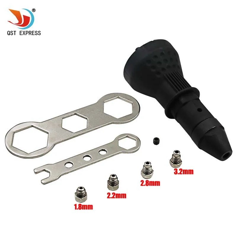 Black Electric Rivet Nut Gun Riveting Tool Cordless Riveting Drill Adapter Insert Nut Tool Riveting Drill