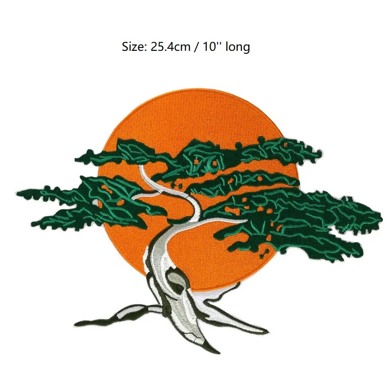 

10" Huge Large Bonsai Tree Karate Kid iron on Patch for back Cobra Kai Daniel San Costume Men's Karate Kid Costume