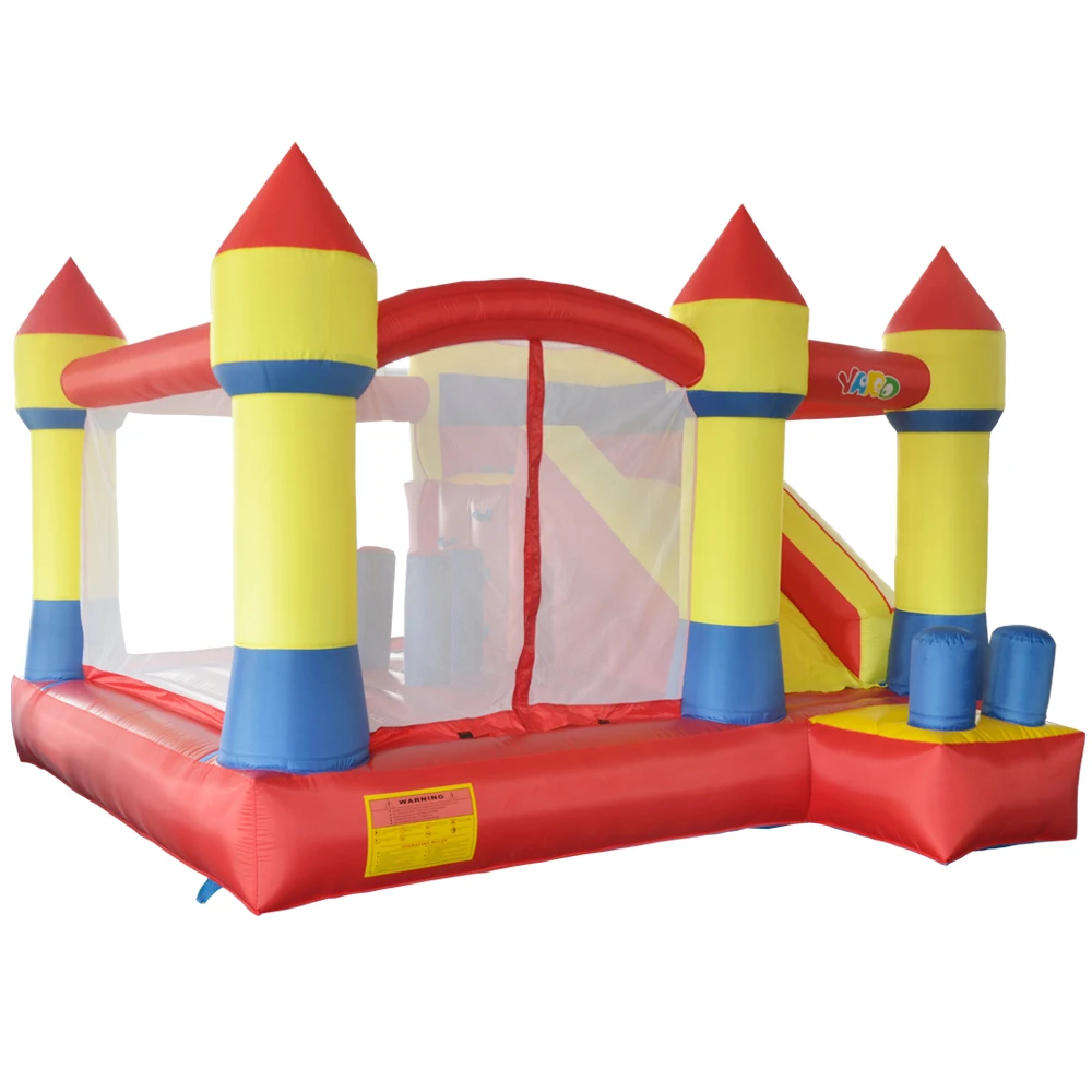 YARD Inflatable Trampoline Kids Outdoor Play Bouncy Castle with Slide