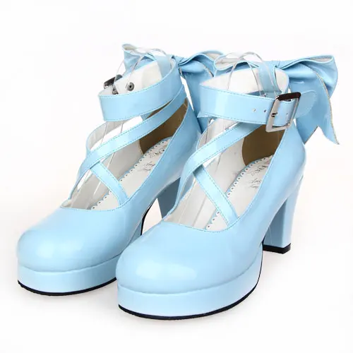 Douce forme multi Lolilloliyoyo Princesse Robe An9803 Ciel Shose Lolita Arc Plate Antaina Cosplay Chaussures Pu qUzVMSp