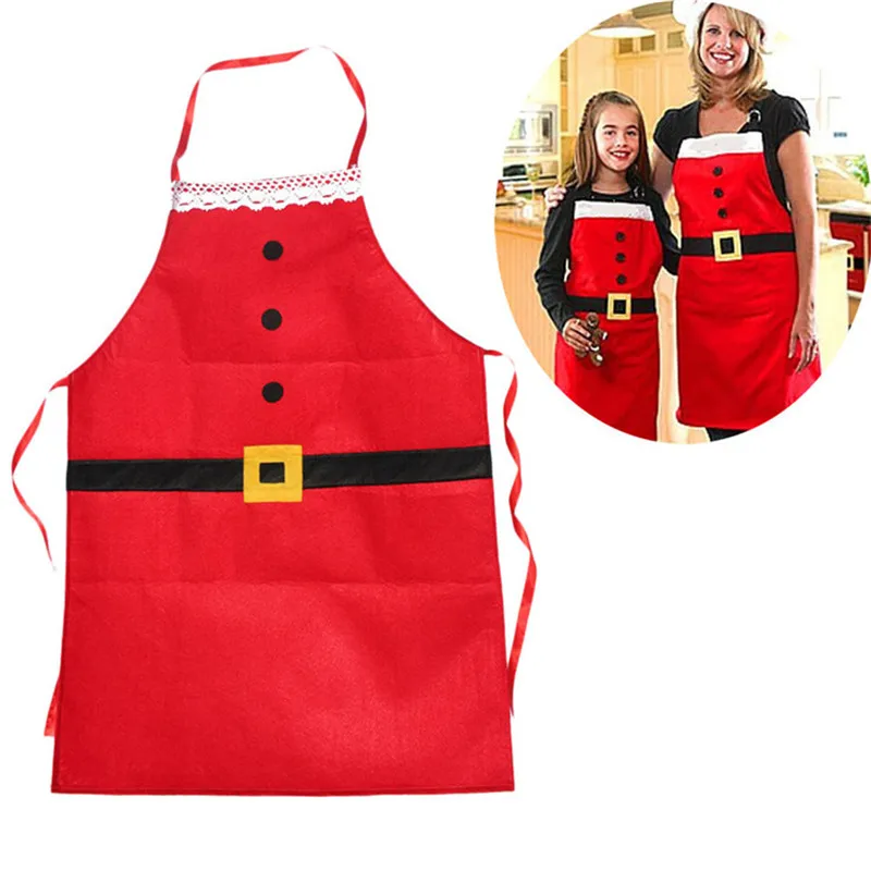 Novelty Christmas Apron Kitchen Non woven Christmas Cooking Aprons for