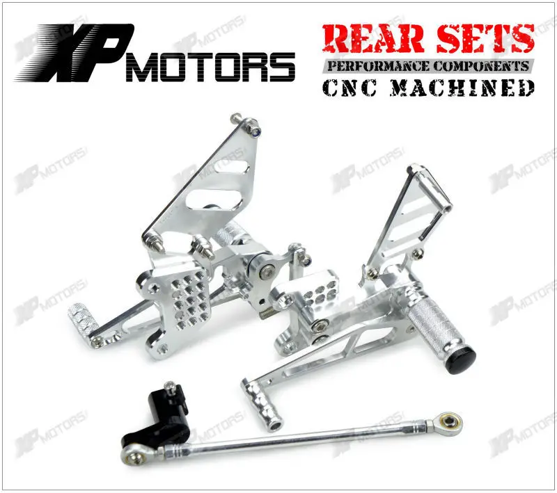 

Racing CNC Silver Foot Control Adjustable Rearset Foot Peg Rear Sets For Honda CBR954 CBR954RR 2002 2003
