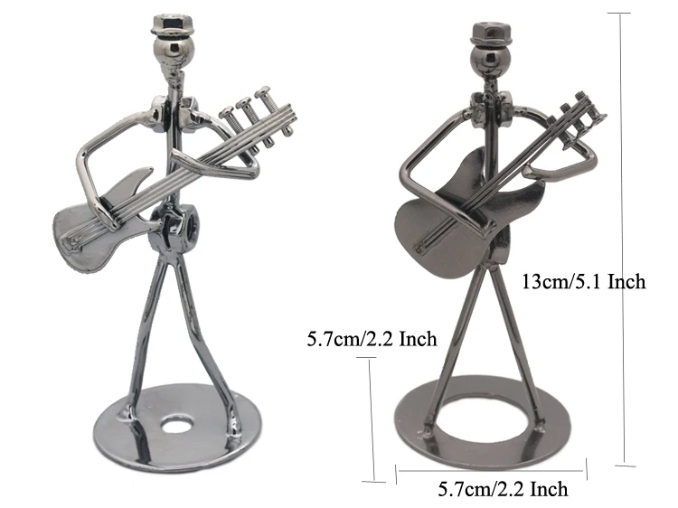 ERMAKOVA 5," металлическая гитарная Статуэтка игрока, музыкальный инструмент, статуэтка для гитары, домашняя стойка для кафе, Офисная Книжная полка, Декор