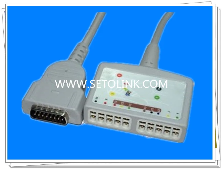 

GE DB 15 PIN ECG TRUCK CABLE, USED FOR MAC 500,1100,1200,1200ST,IEC STANDARD