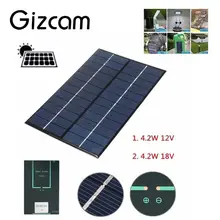 Universal 4.2W 18V Solar Battery Power Charging Panel Charger Controller For Motorbike Boat w/Clip Kit Phone tablet pc