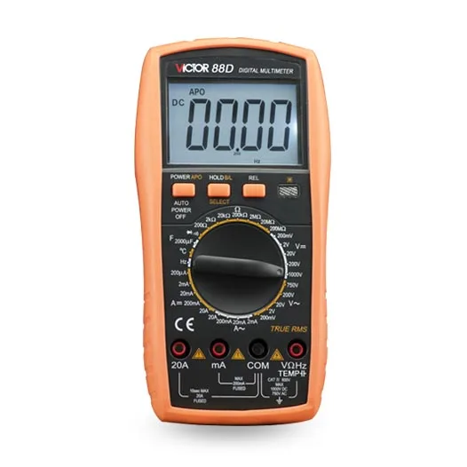 

VICTOR 88D Resistance Testing Volt Amp Ohm Meter Multimeter streamline