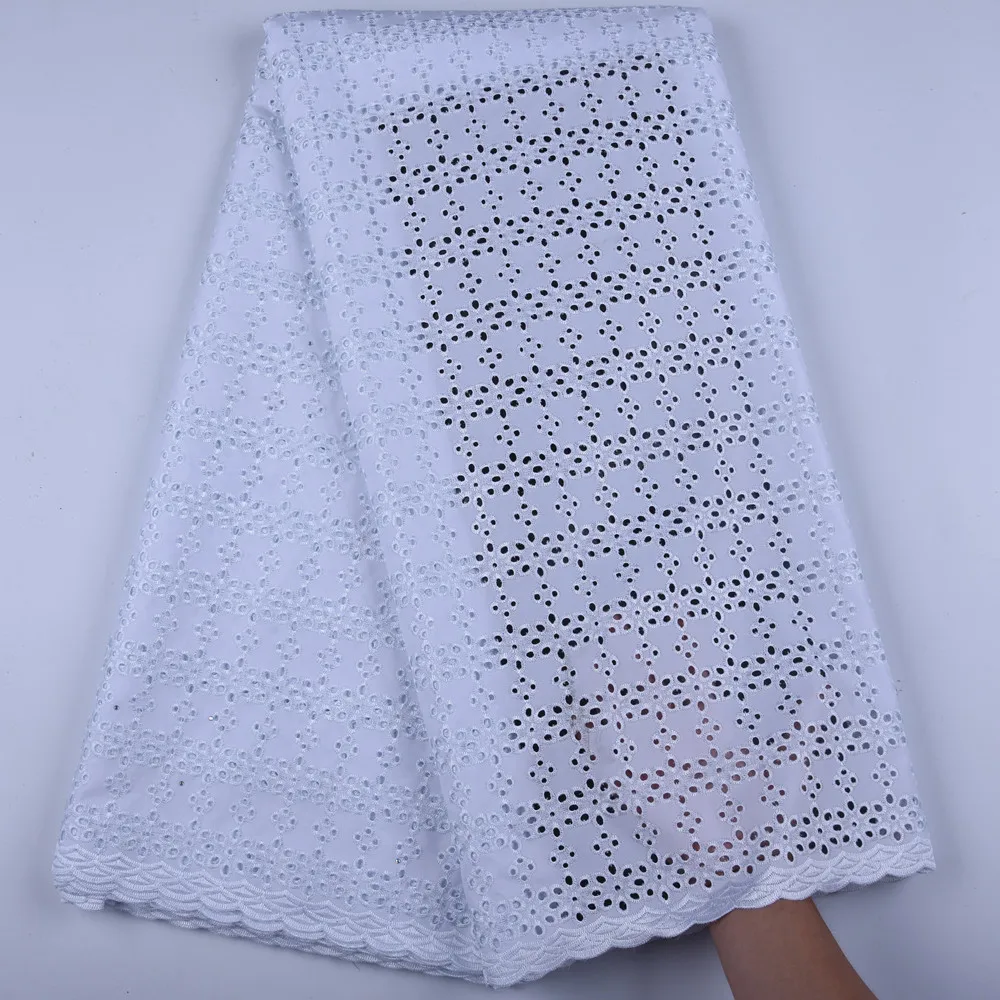 

African Dry Lace Fabric Swiss Voile High Quality Laser Cutting Laces Fabric Embroidered Nigerian For Wedding Fabric A1599