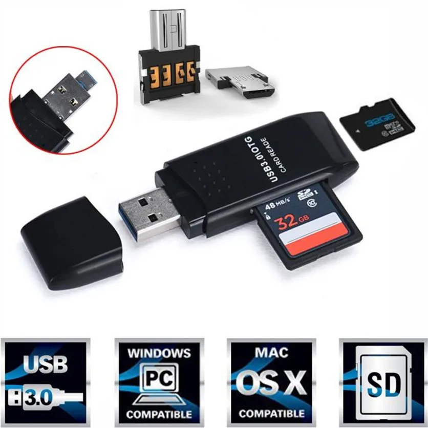 Mosunx simplestone MINI 5 Гбит/с супер скорость USB 3,0+ OTG Micro SD/SDXC TF кардридер адаптер U диск oct31