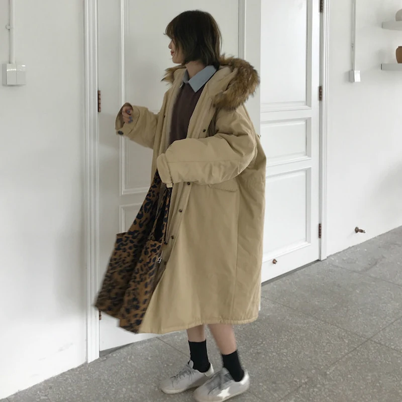 D'hiver Épais De Rembourré Coton khaki Femme Grande Pardessus Lâche Chaud Veste Black Taille red Femmes Parka RqExFtfF
