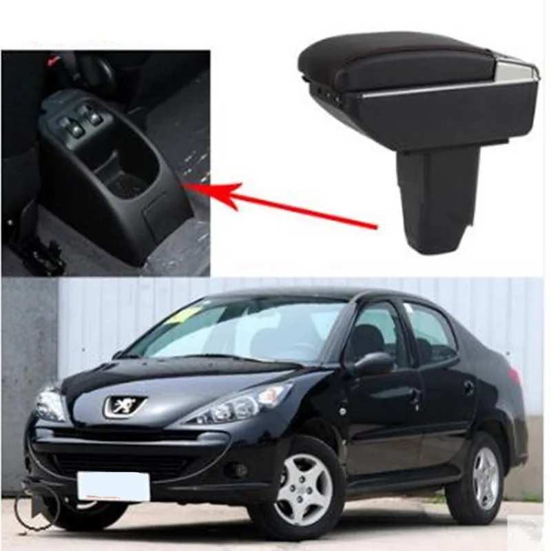 

For PEUGEOT 206 207 armrest box central Store content box car-styling Storage Center Console products interior accessories
