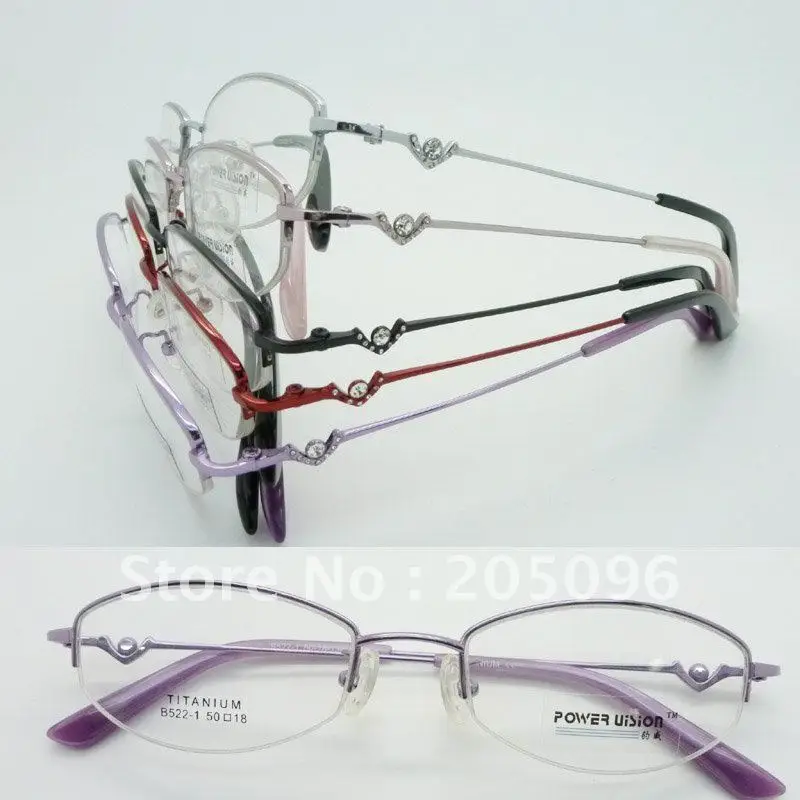Wholesale B522 designer titanium Semi Rimless with titanium and acrylic