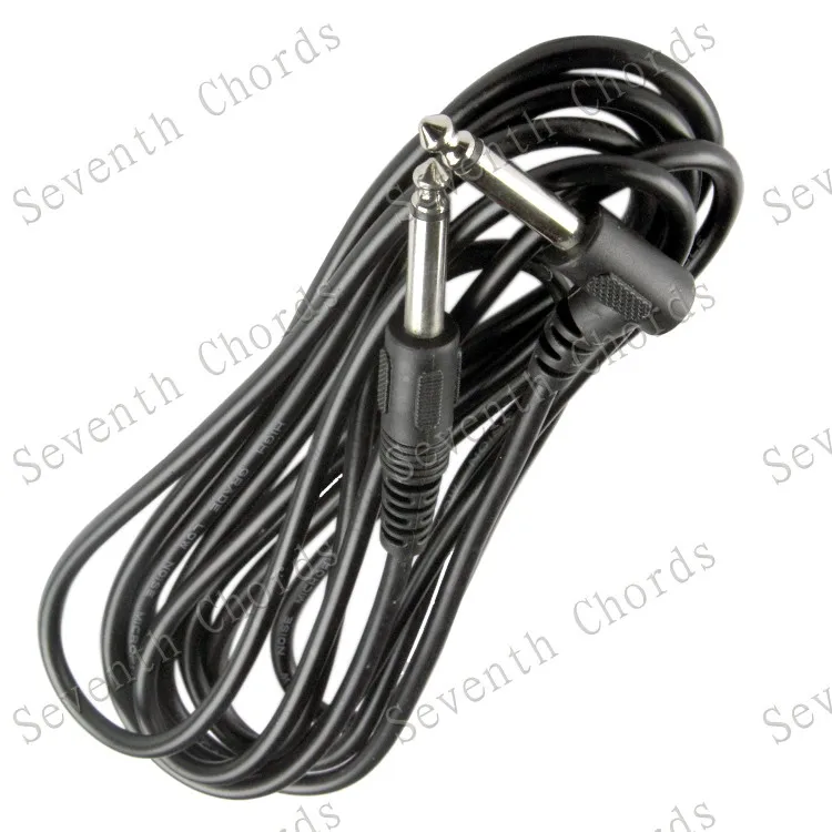 Black 3m/10ft Electric Bass Guitar Cable Amplifier Audio Connection