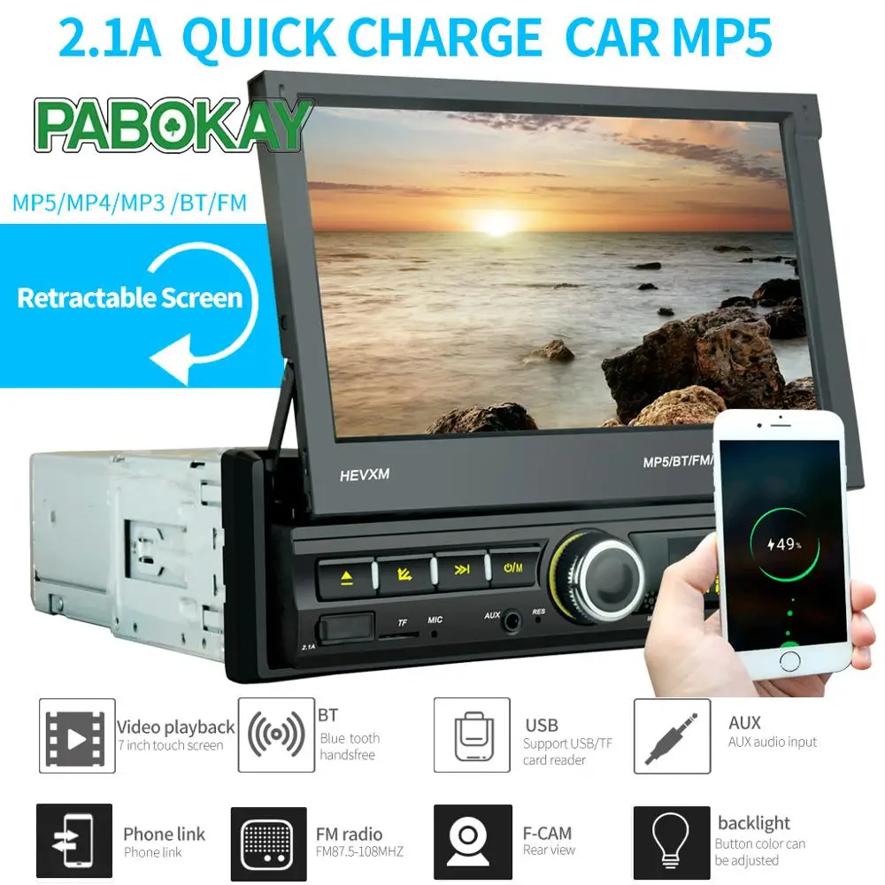 

Car Radio MP5 DVD Player Digital Touch Screen 2 Din 7INCH Universal Portable Car Accessories with Remote Control C800 System